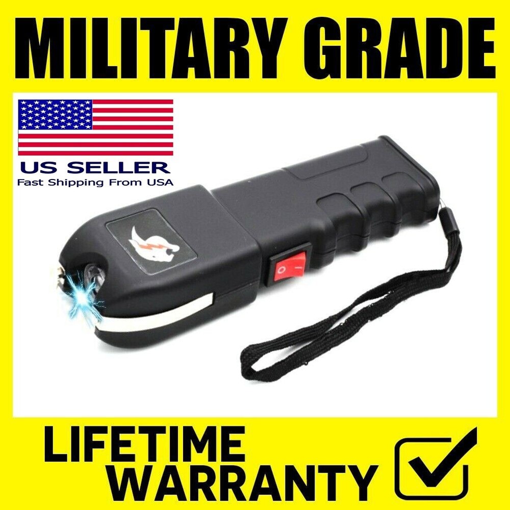 Military Stun Gun Maximum Power Rechargeable With Bright Flashlight