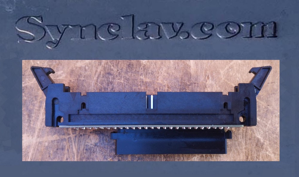 Synclavier 68-pin Mini-Centronics MD68M to 50-pin Ejector Header SCSI Adapter