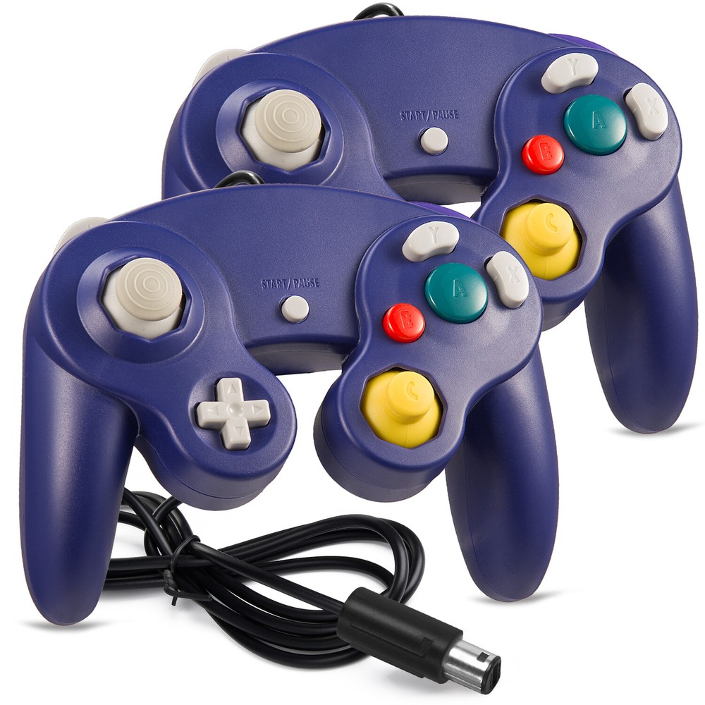2Pack Wired Controllers Gamepad compatible For Nintendo Gamecube Console Game