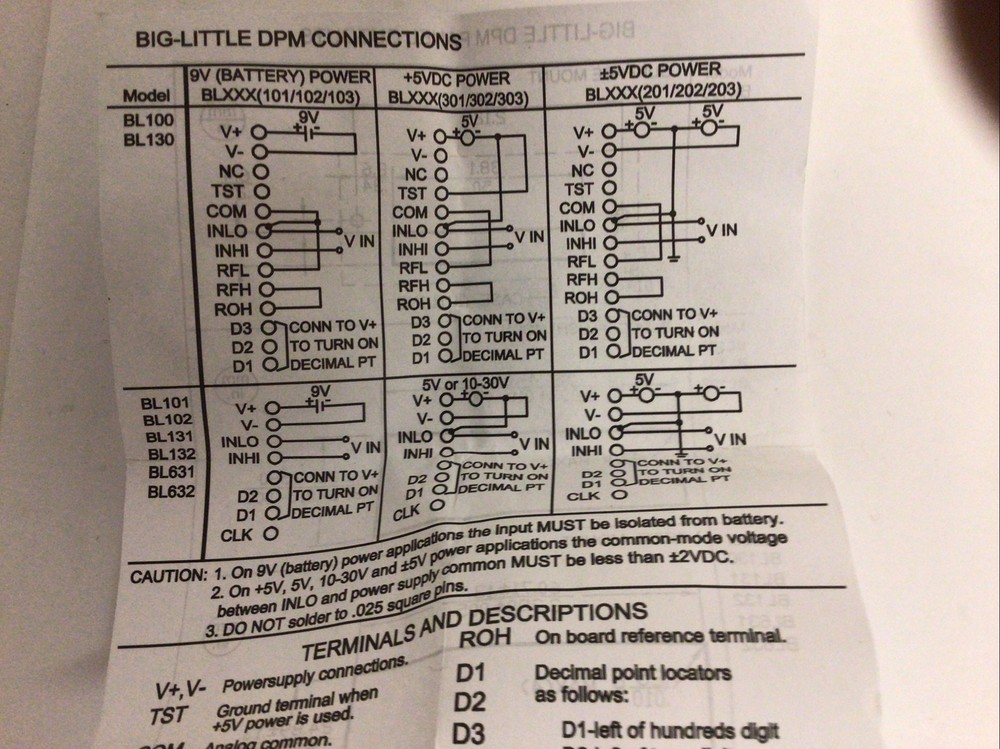 Jewel Digital Panel Meter BL-100301-U