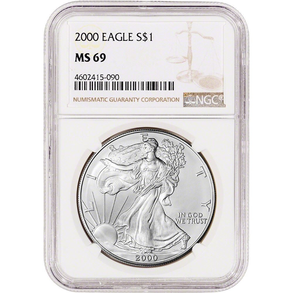 2000 American Silver Eagle Coin - NGC MS69