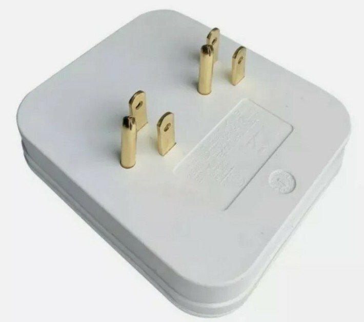 6-PACK White 6 Outlet Wall Outlet Adapters Multi Plug Power Splitters Electrical