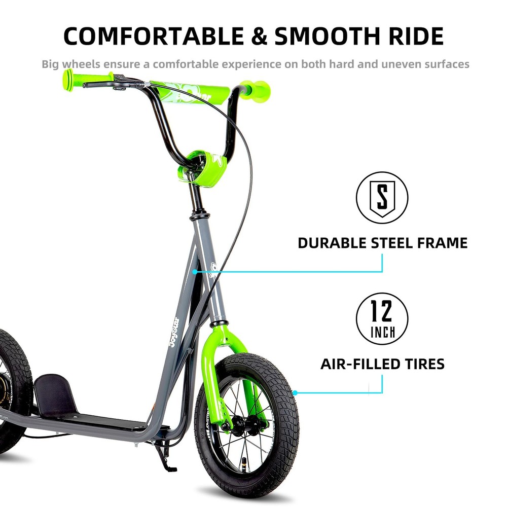 JOYSTAR 12 Inch Kick Scooter Gray Adjustable