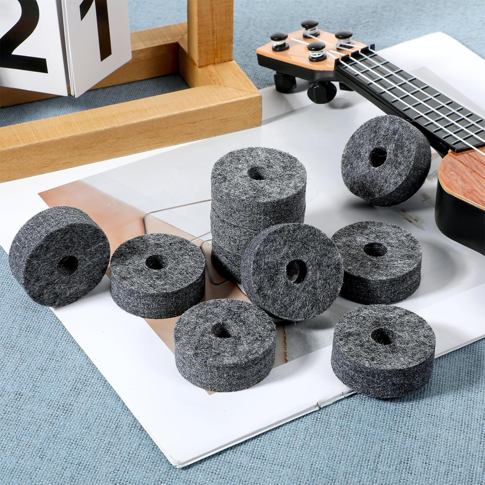 Soft Cymbal Stand Felt Washer 10 Pcs Round Replacement for...