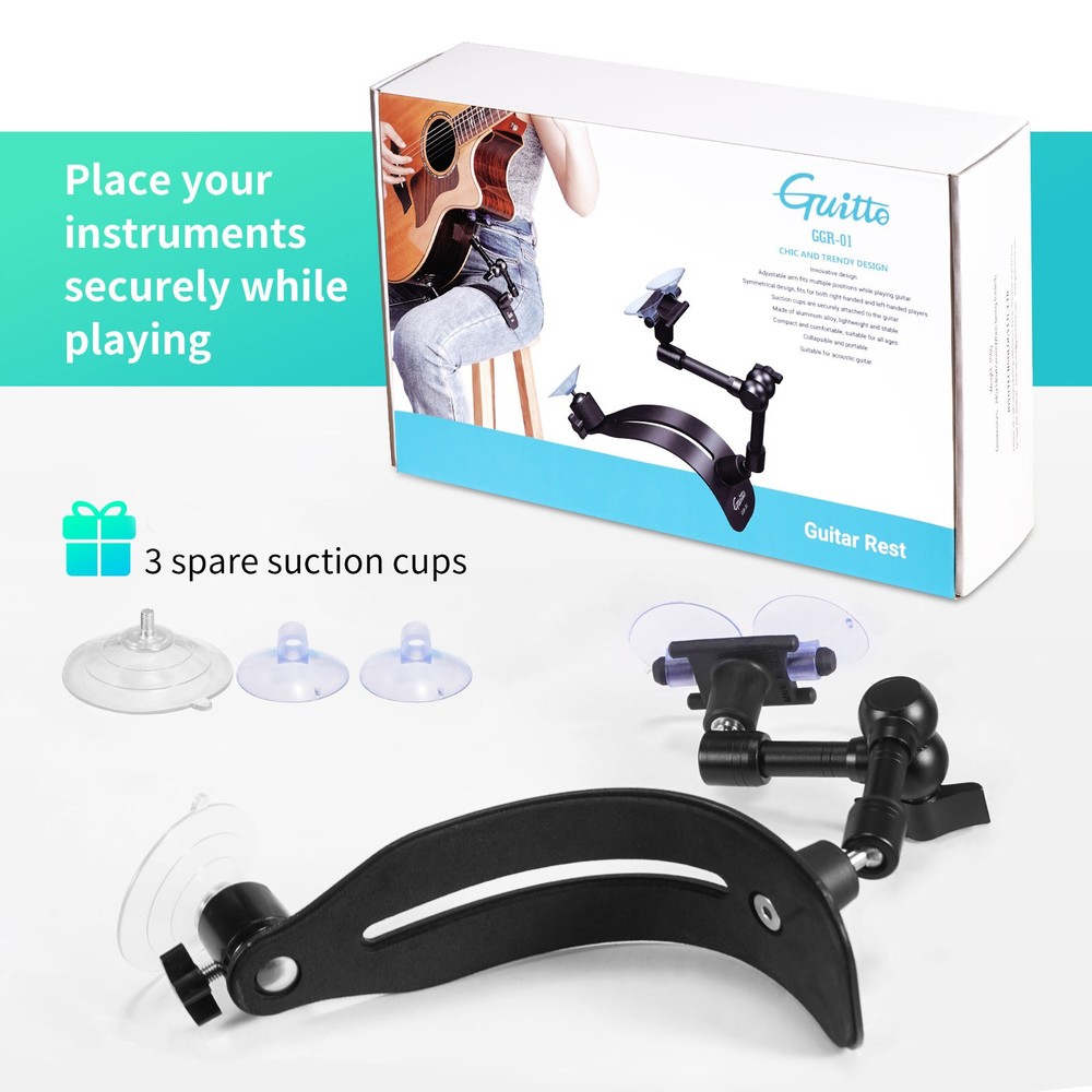 GUITTO Classical Guitar Balance Support - Guitar Practice Foot Stool Adjustable