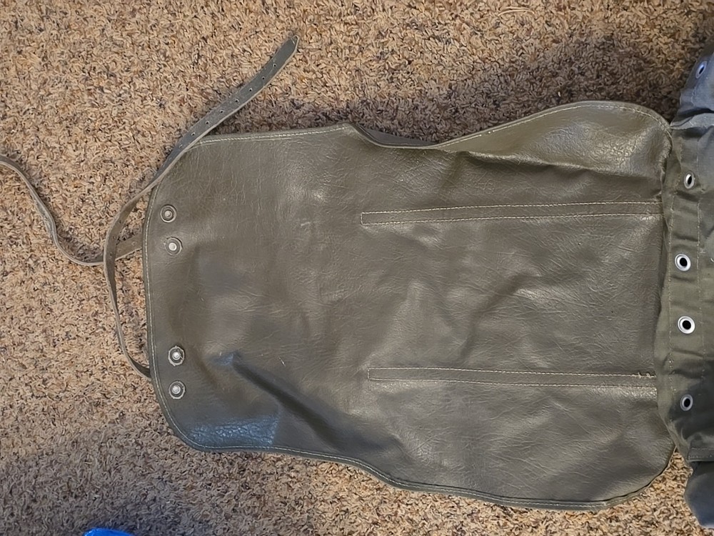 Deuter Augsburg Military Backpack Leather Canvas Internal Frame Vintage