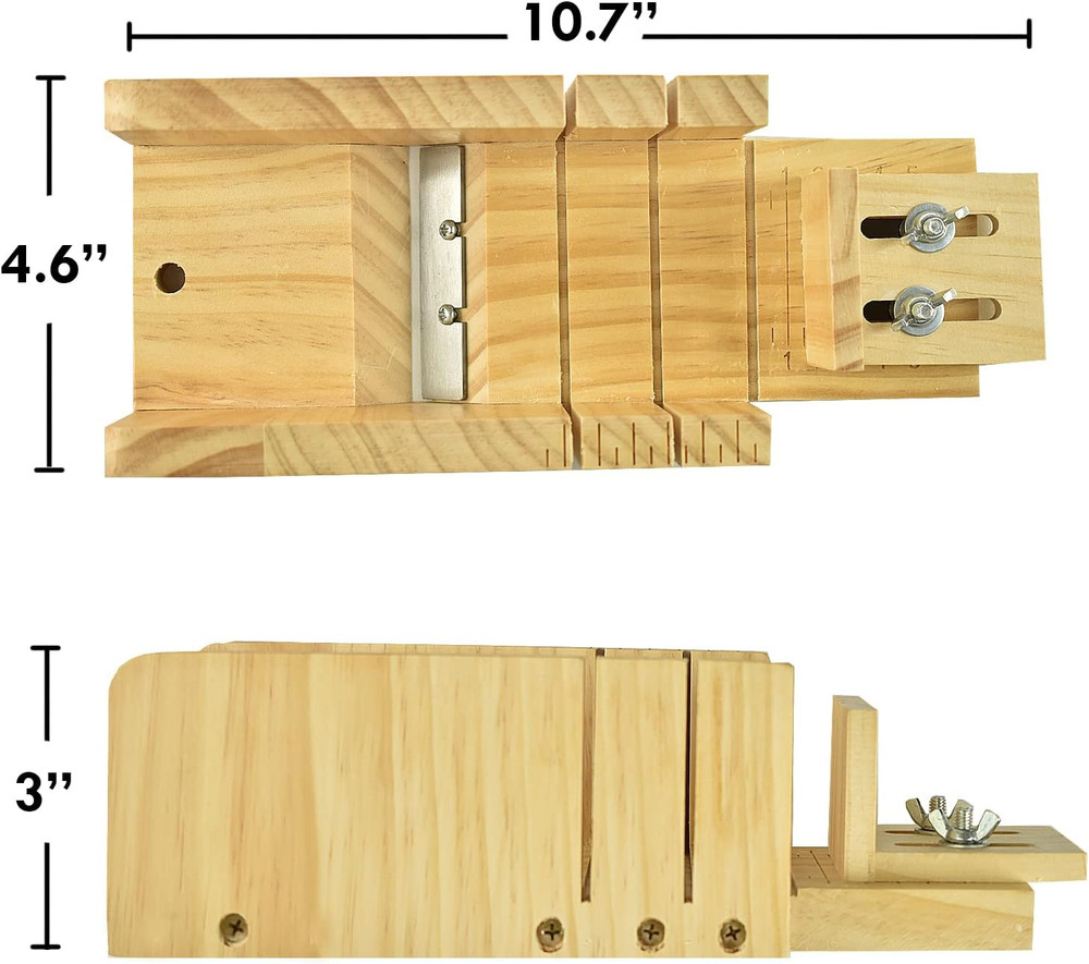 Loaf Soap Making Cutting Mold Kit Multi-Function Adjustable Wood Soap Mold Set -