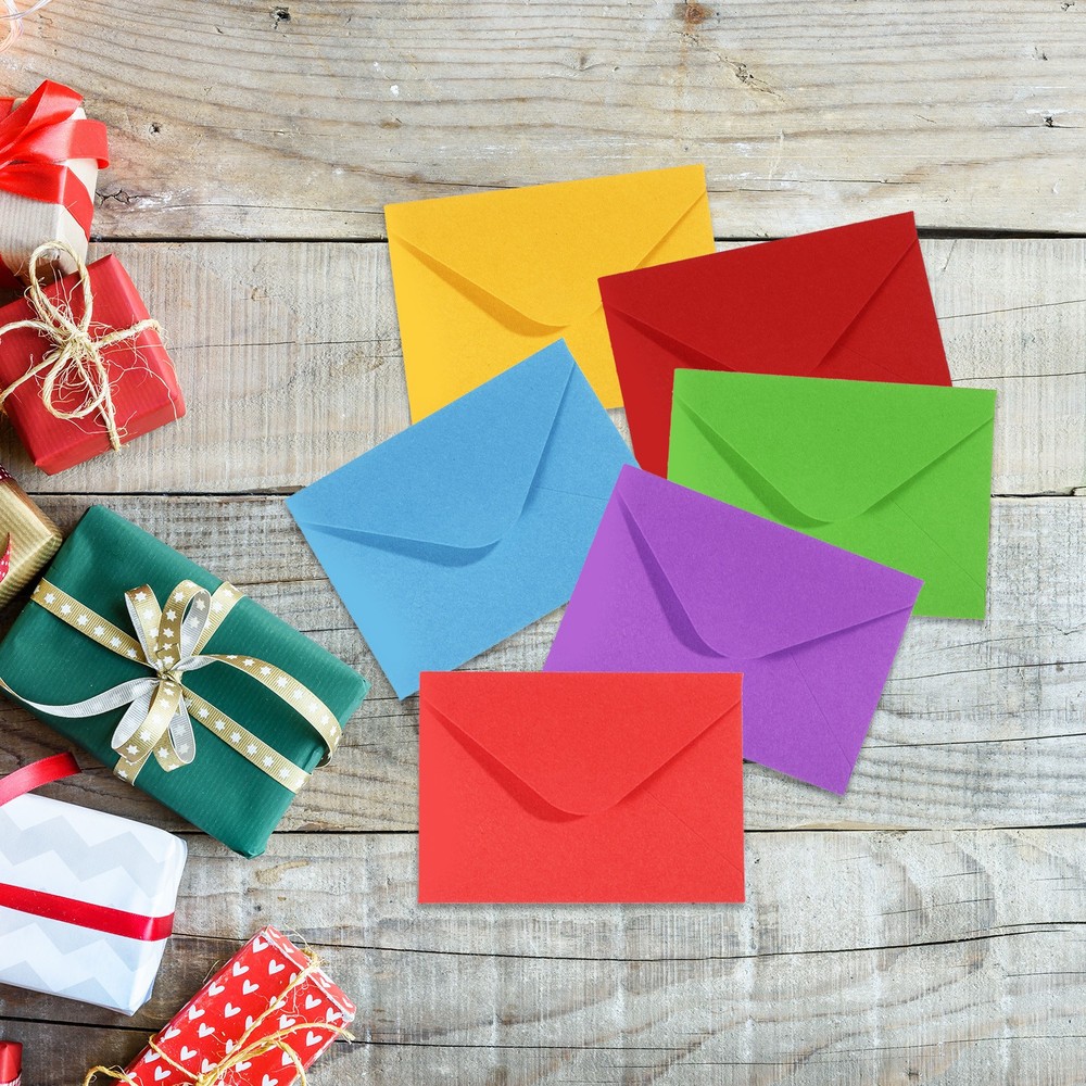 100Pcs Mini Envelopes, Tiny Pockets Gift Card Business Card Envelope, Multicolor