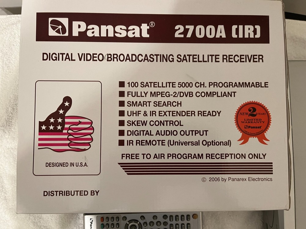 📺 Pansat 2700A Satellite Receiver & Remote – Tested