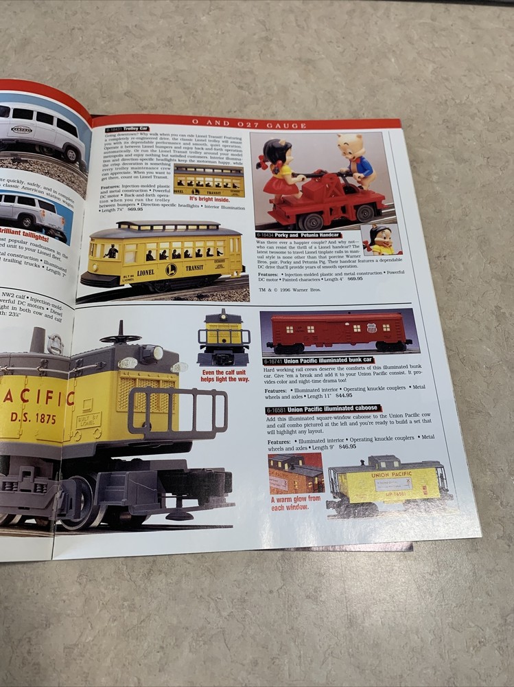 1996 LIONEL TRAINS -CATALOG MINT