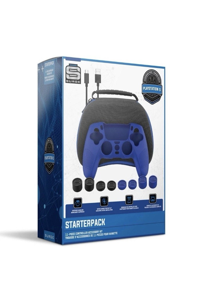 SURGE GAMING [ Starter Pack ] 11-Piece Complete Controller Accessory Kit (PS5)