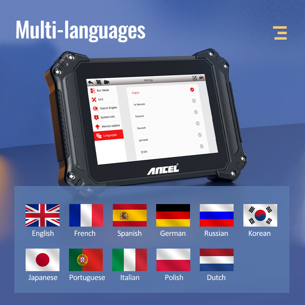 ANCEL V6 OBD2 Scanner Bi-directional Scan Tool All System Diagnostic Active Test