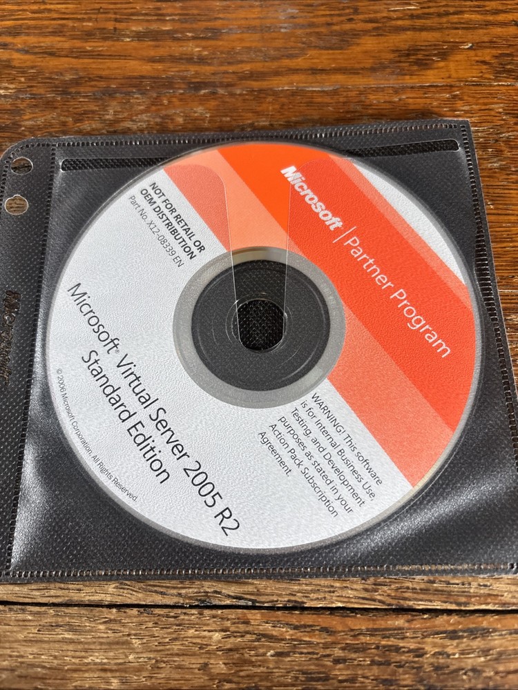 Microsoft Virtual Server 2005 R2 Standard Full Version w/ Permanent License