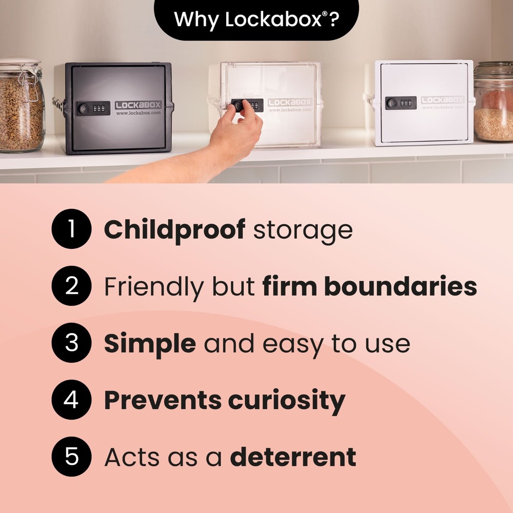 Lockabox One™ | Secure Code Compact Hygienic Food Medicine Lockable Storage Box