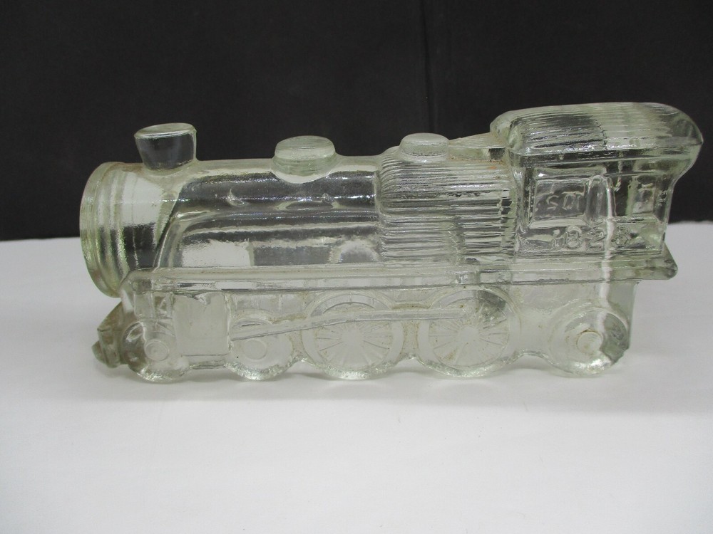 Vintage Glass Candy Container Train Locomotive