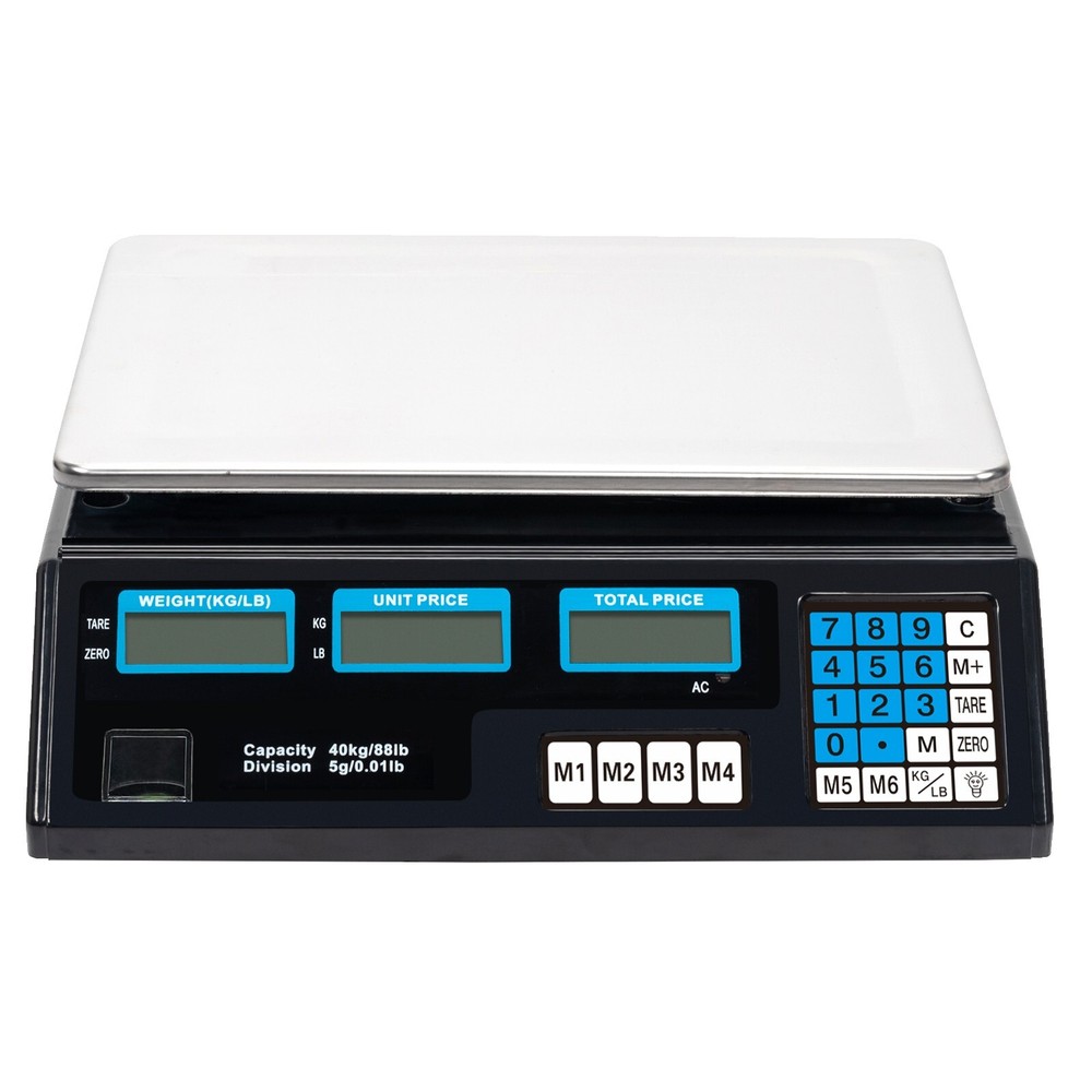 US 40kg/5g Digital Price LCD Computing Scale US Plug for Vegetable Food