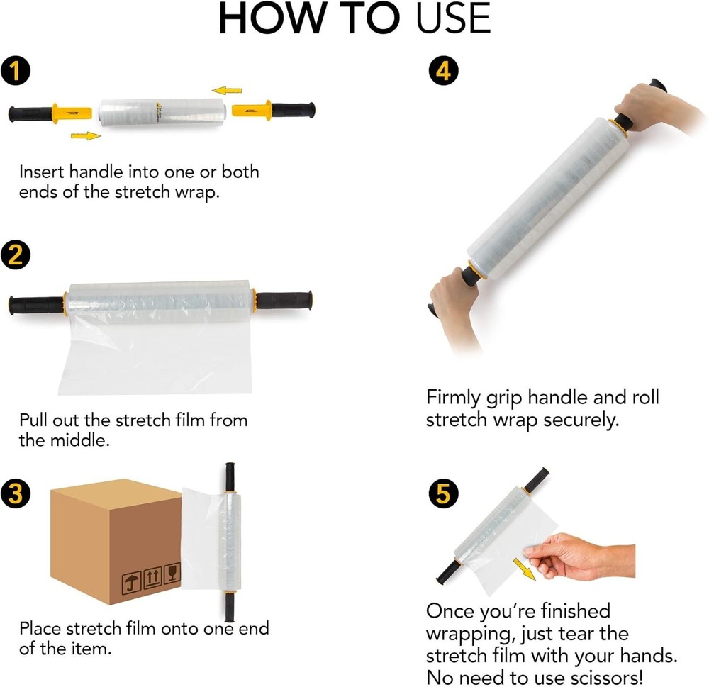 Moving & Packing Supplies - 15" Stretch Wrap 2 Rolls