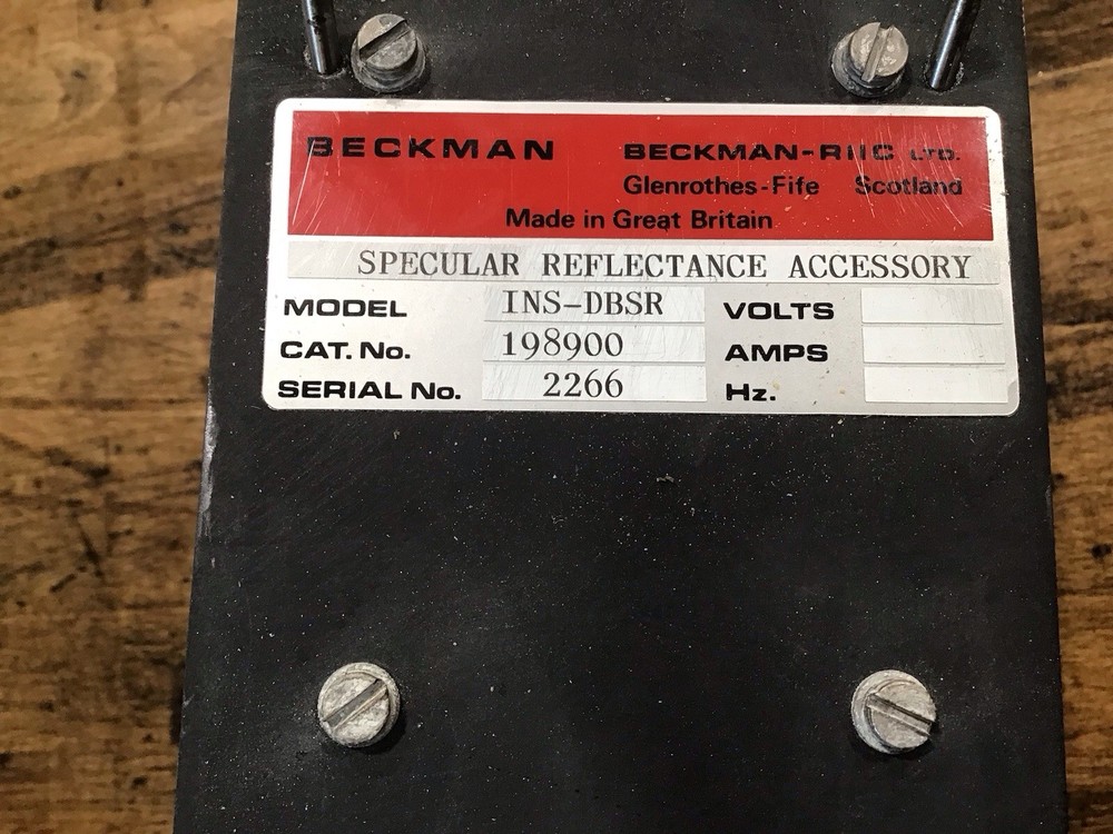 Beckman 198900 Double-beam Variable Angle Specular Reflectance Unit INS-DBSR