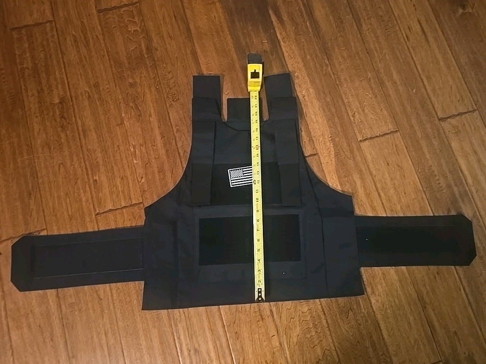 Black Vest Plate Carrier With Patch