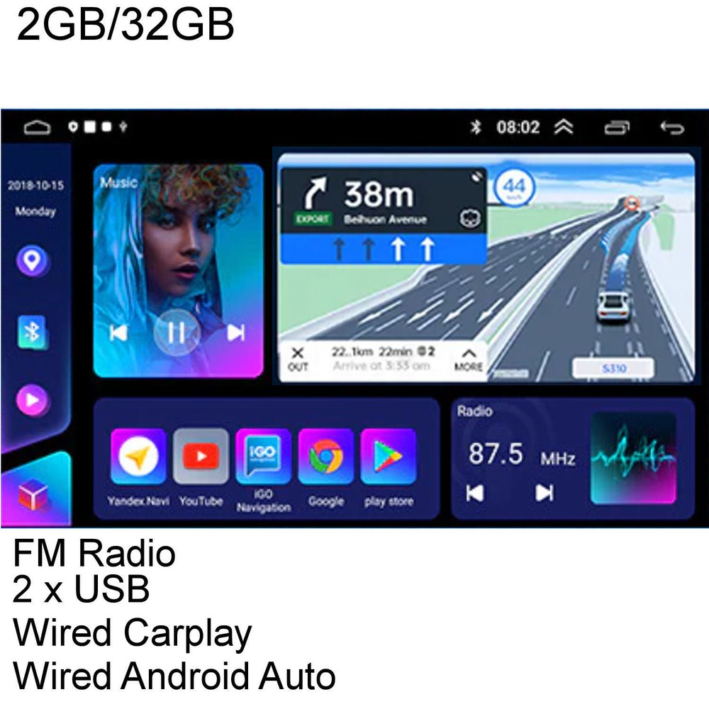 VW MULTIVAN 2016-2019 GPS APPLE CARPLAY ANDROID AUTO ODB DAB+ TPMS DVR CAMERA
