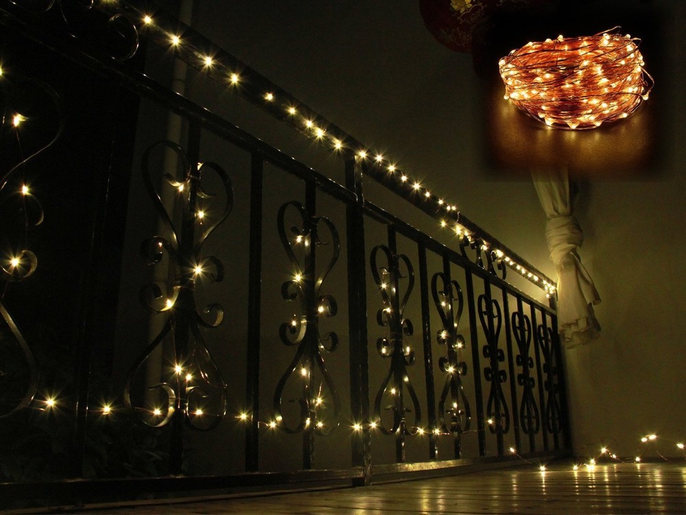2 Pack Fairy LED Copper Wire String Lights Warm White 66ft 200 LED with Remote