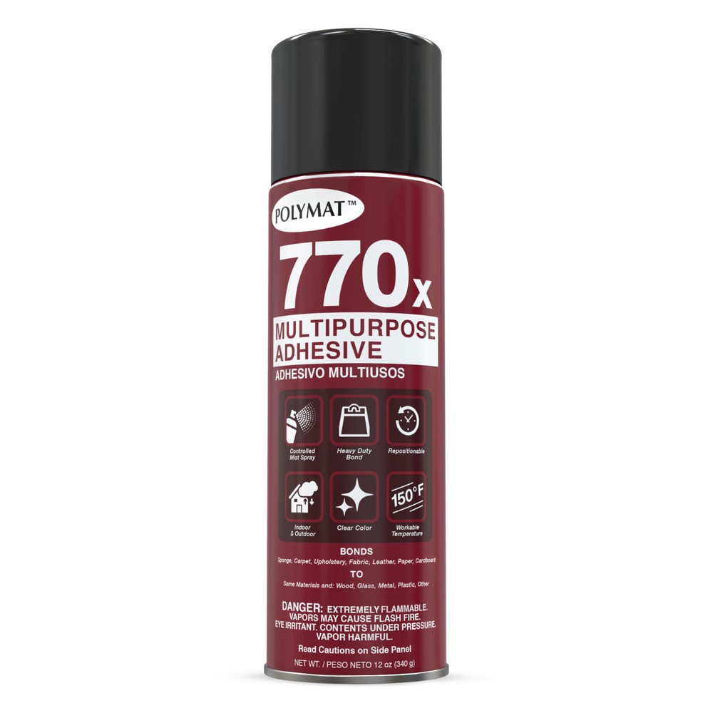 Polymat 770X FAST TACK FABRIC LINER SPEAKER BOX CARPET MULTIPURPOSE SPRAY GLUE