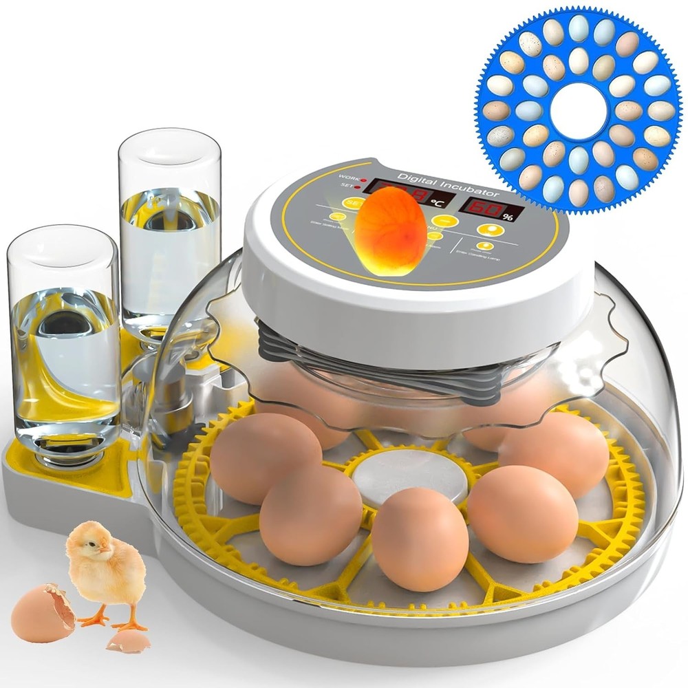 Egg Incubators for Hatching Eggs, 8/30 Chicken Egg Incubator with Automatic E...