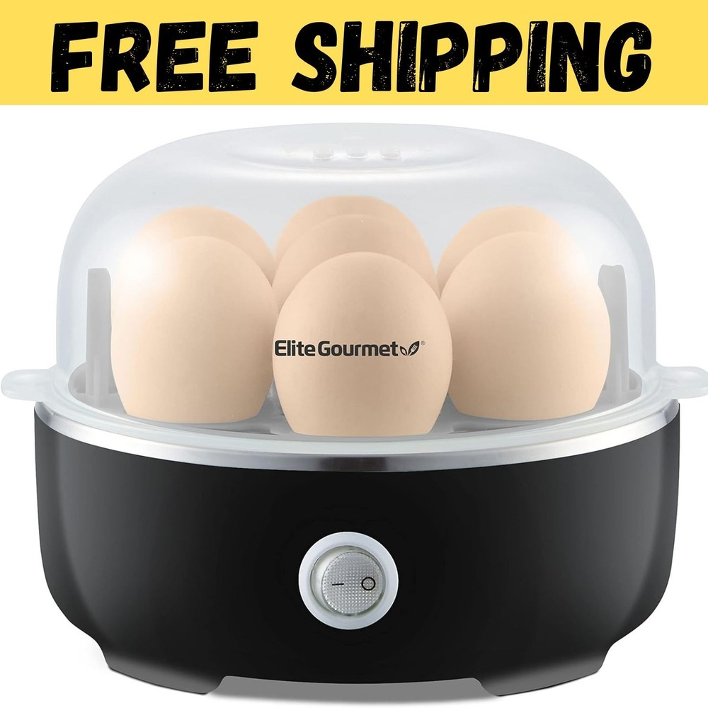 EGC115B Easy Egg Cooker Electric 7-Egg Capacity Soft Medium Hard-Boiled Egg...