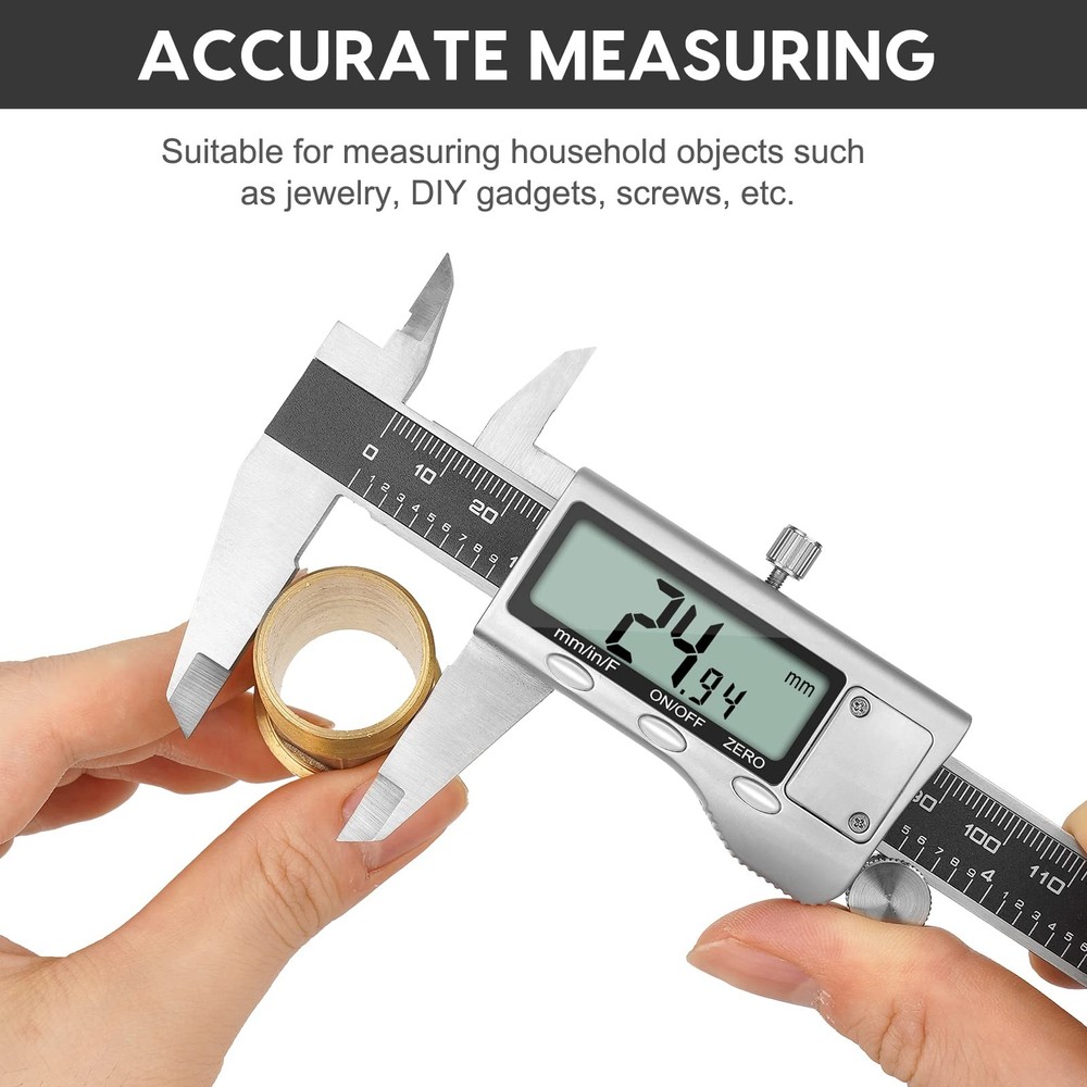 Digital Caliper Measuring Tool, 6 Inch Caliper Tool with Large LCD Screen, Ea...