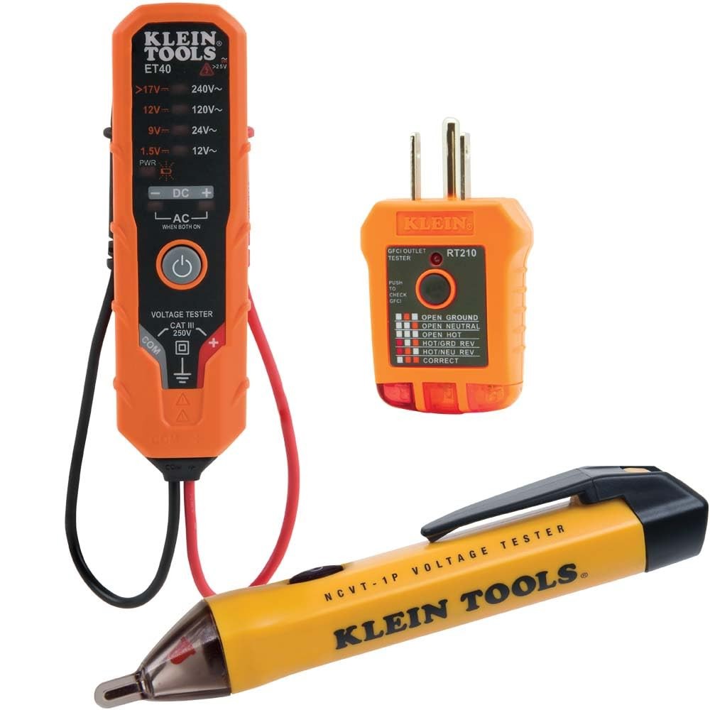 Klein Tools 80077 Voltage Test Kit, Electronic AC/DC Tester, GFCI Green