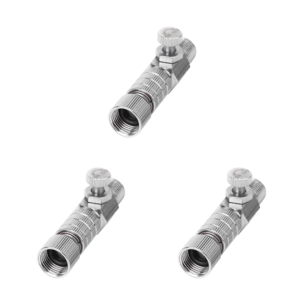 Airbrush Quick Disconnect 3pcs Home Air Coupler Release Medium, Silver