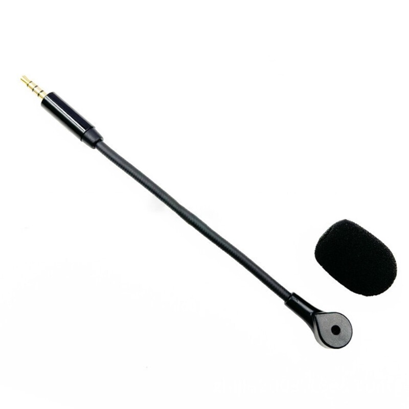Replacement Microphone 3.5mm Gold Plate External Microphone for Game Headset PC