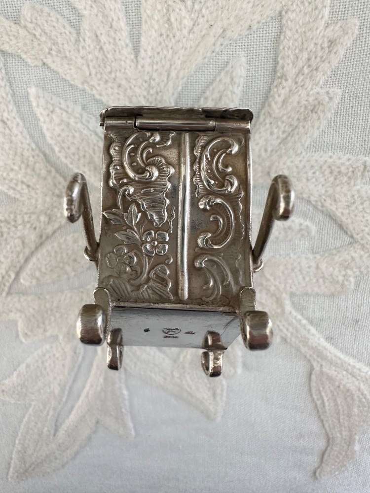 Vintage Silver Palanquin Curio Box