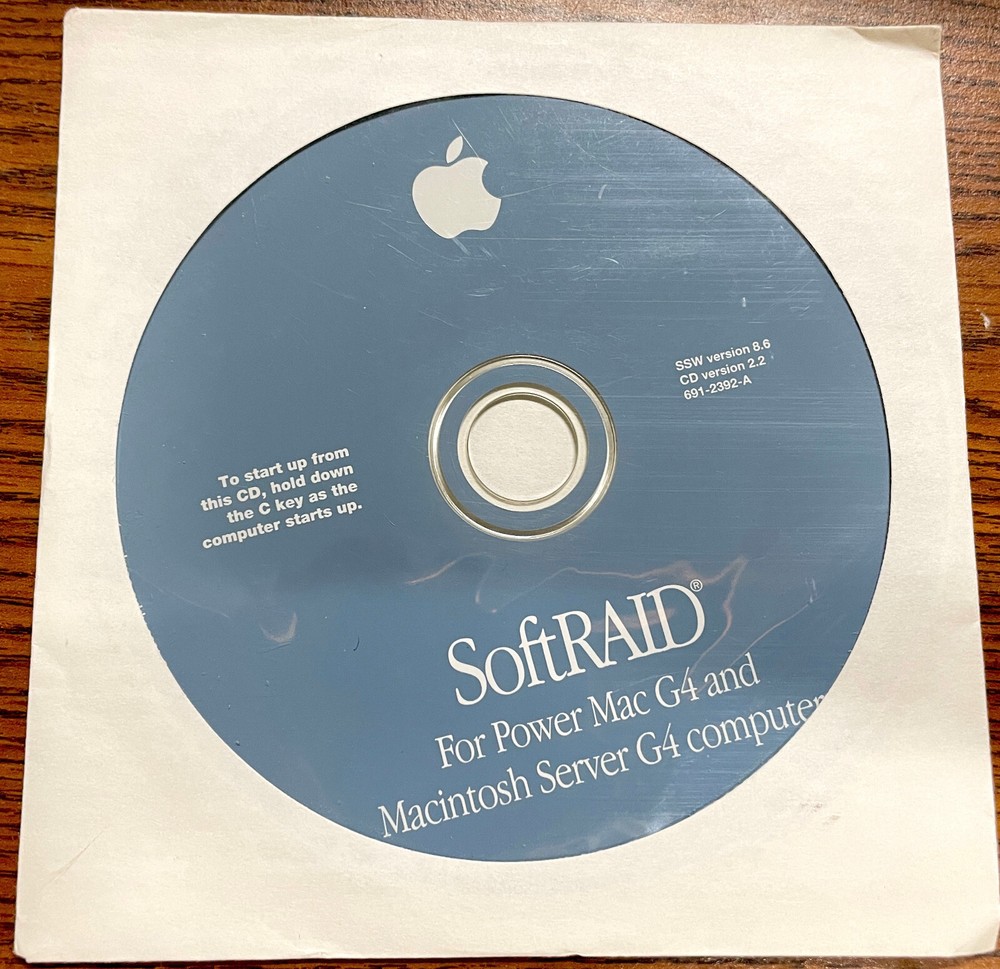 Vintage Apple Softraid for power mac G4  - Sealed