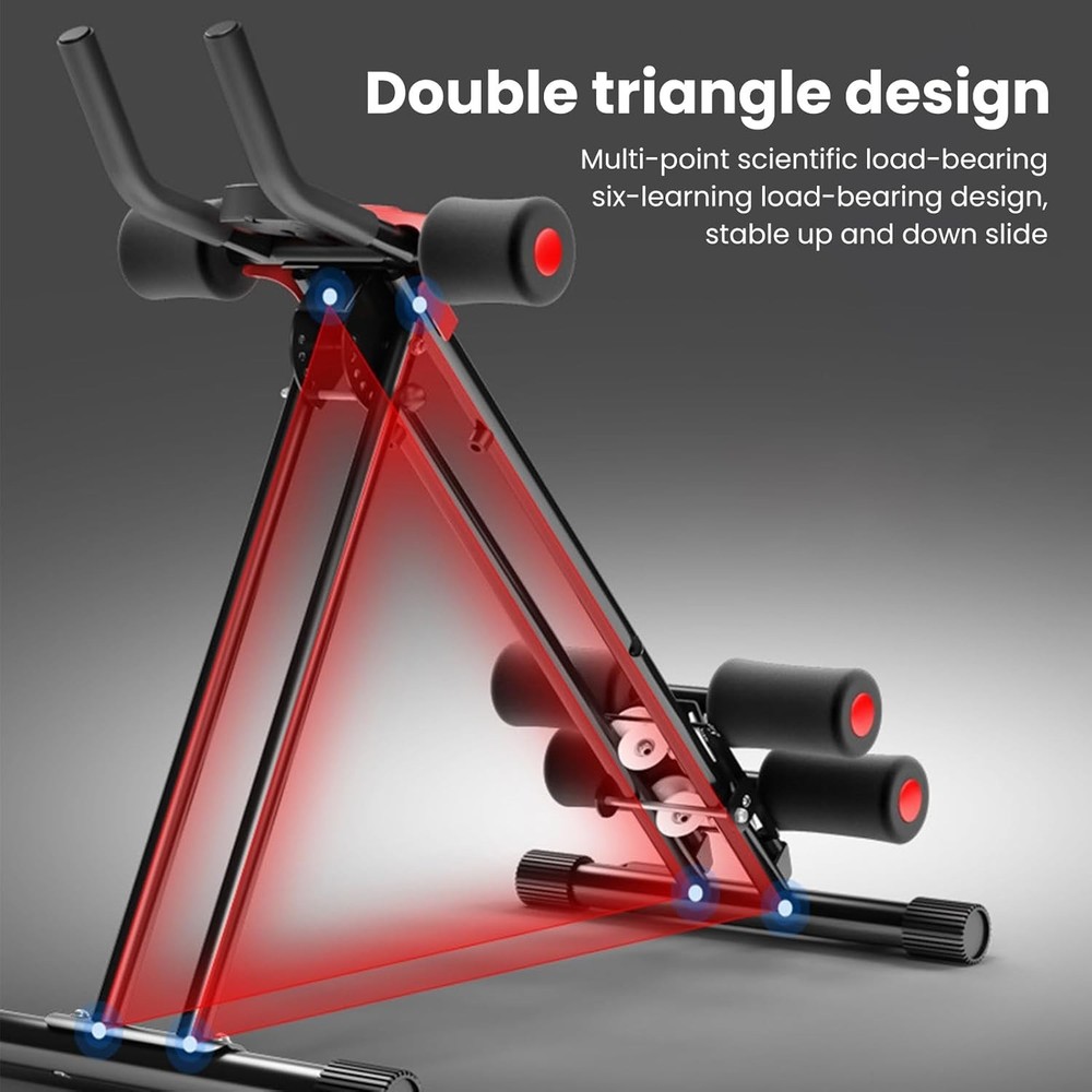 Adjustable Ab Trainer, Foldable Ab Machine for Home Gym Beginners