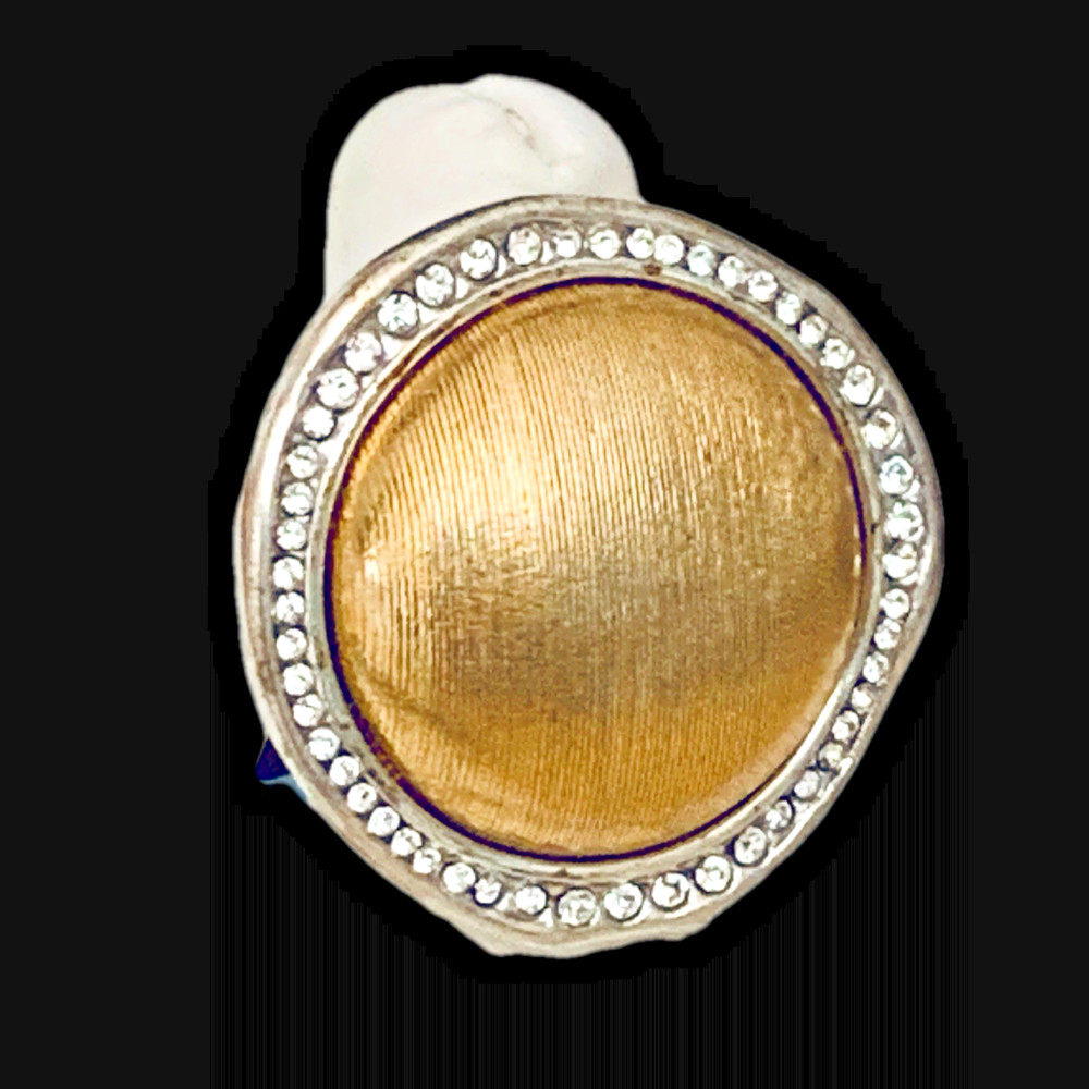 Brighton TRINITY Gold Ring with Crystals Size 6 J60731 NWT