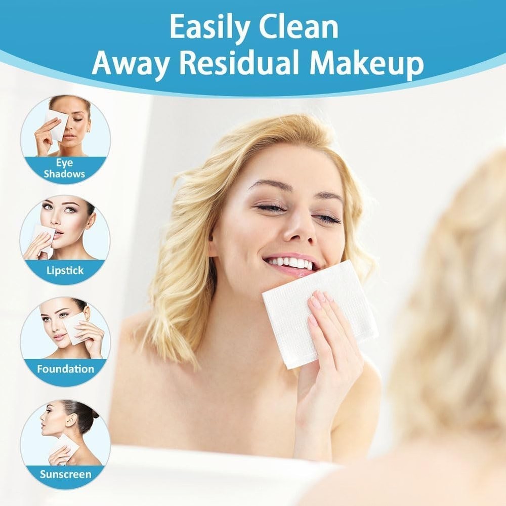 Face Towels, Disposable Makeup Remover Wipes, Super Soft