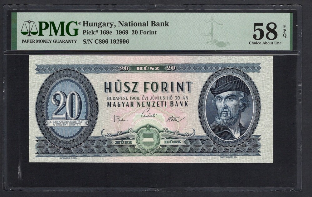 Hungary 20 Forint 1969 P169e About Uncirculated