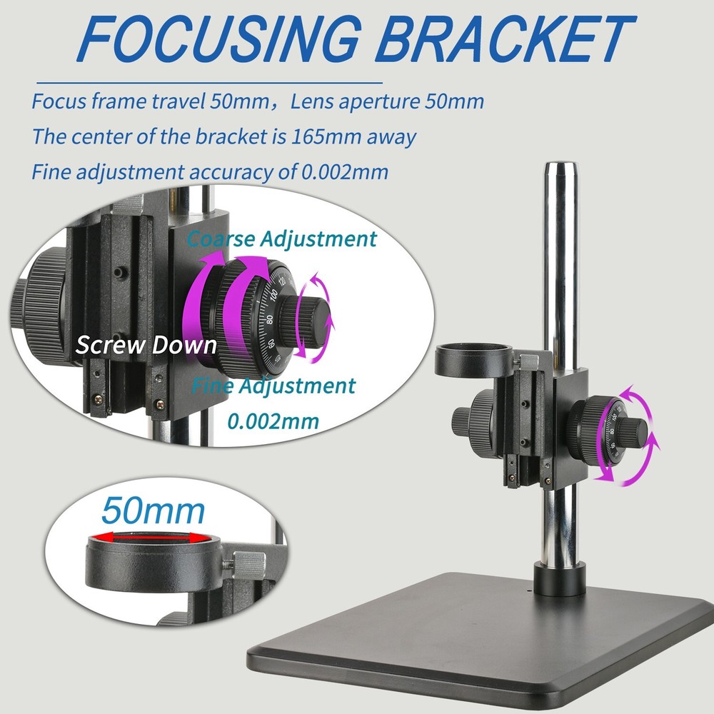 KOPPACE Microscope Bracket Base,Lens Aperture 50mm,Column height 350mm