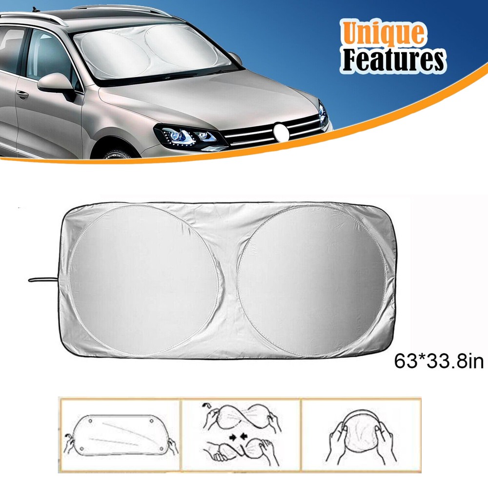 For SUV Windshield Sun Visor Foldable Car Window Sunshade UV Sun Block Cover