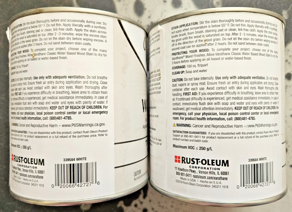 Rust-Oleum Varathane Classic Water Based Tintable Base White Quart 2 Pack