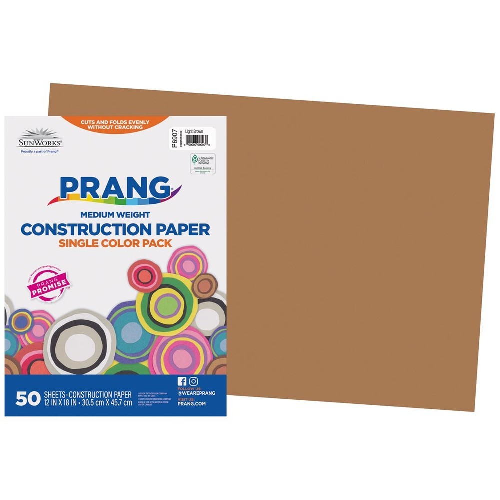Prang/SunWorks Construction Paper 12x18" Light Brown