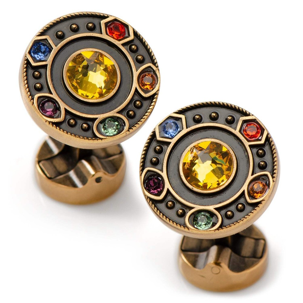 Marvel Avengers Infinity Stones Antique Gold Cufflinks