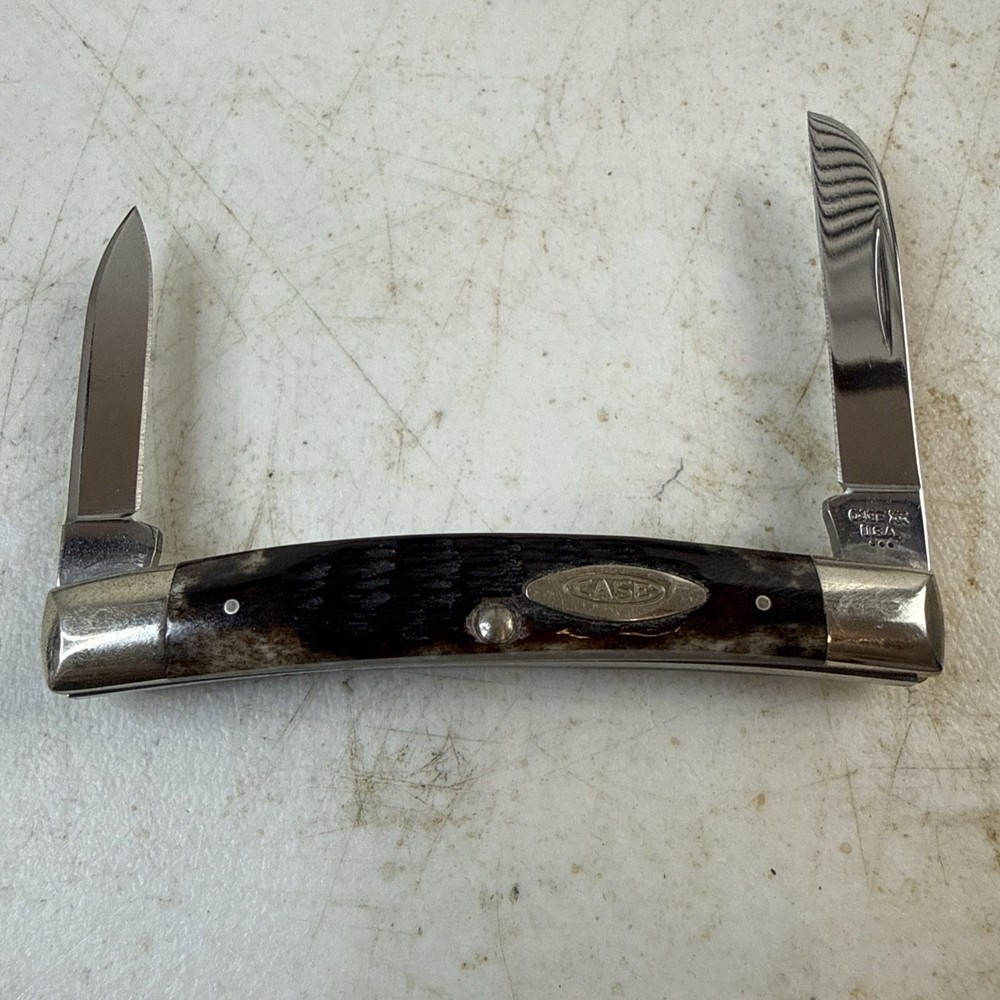 Case Xx 6269 3 DOT SMALL CONGRESS 2 BLADE KNIFE BONE NEVER SHARPENED