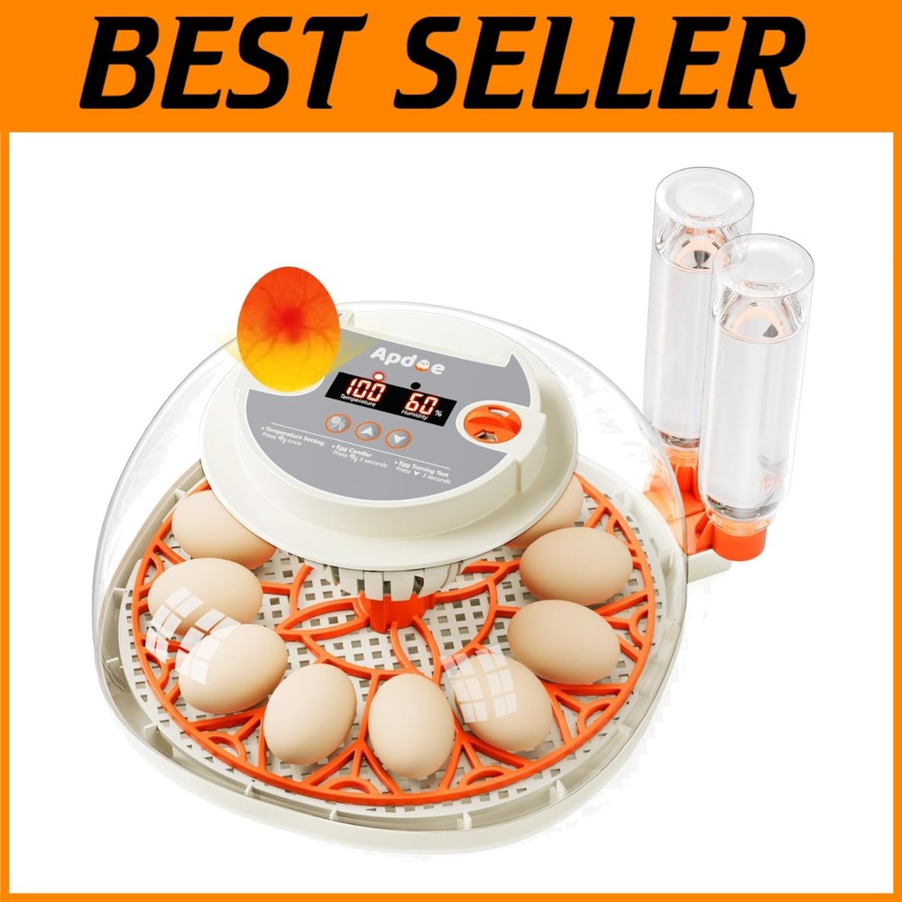 Enhanced HatchPro 12 Incubator for Chicken & Duck Eggs