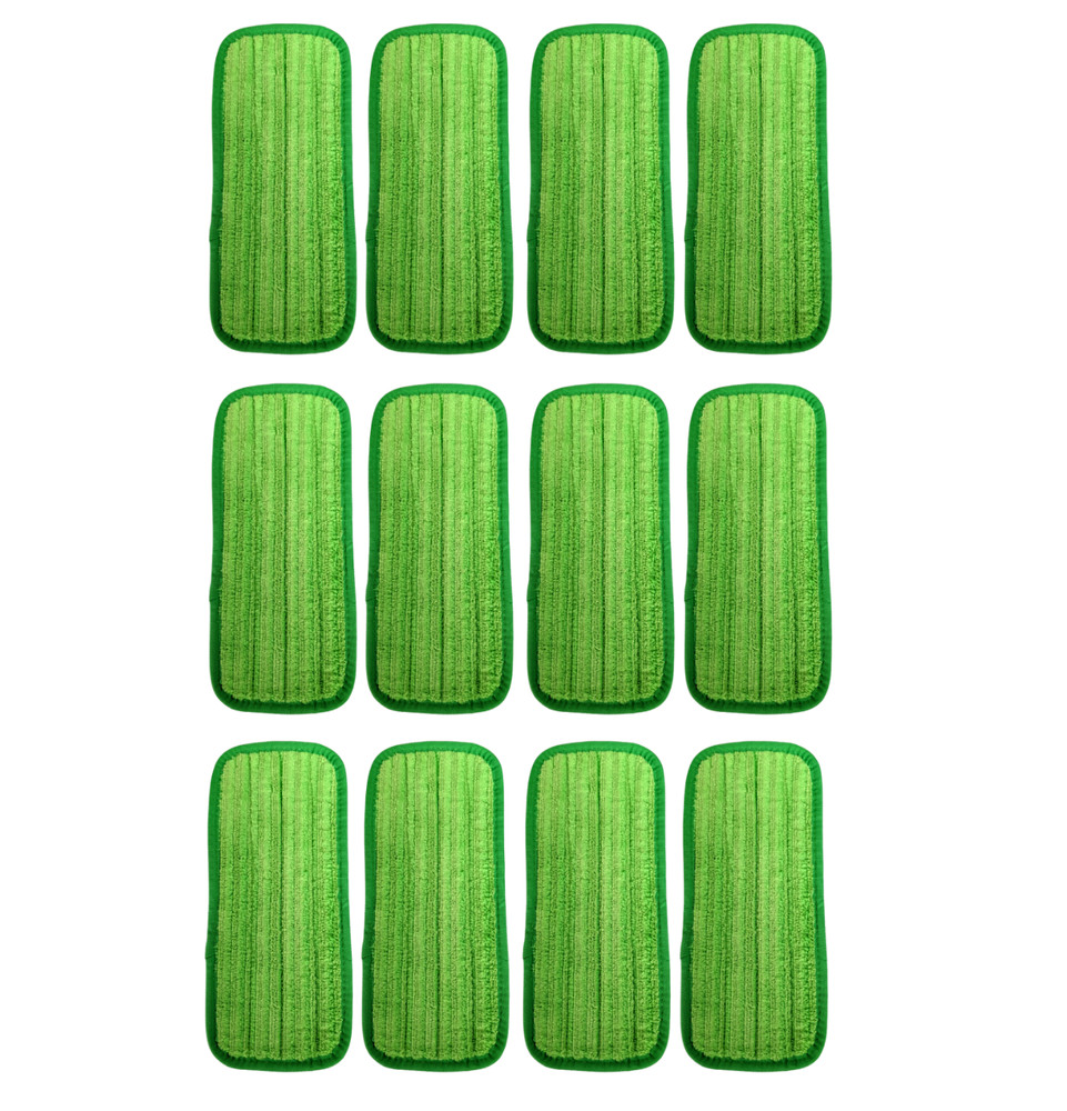 Clean Castle 12" Reusable Premium Microfiber Mop Pads - 12 PACK