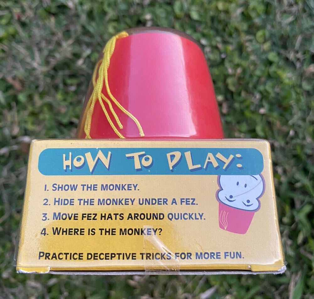 3 Shell Monkey Game Rare Vintage Mentalism Magic Trick