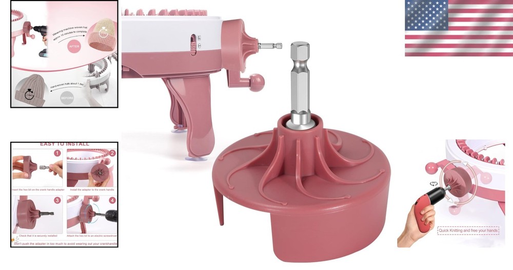 Electric Knitting Machine Adapter with Hex Bit - Effortless Knitting Essential