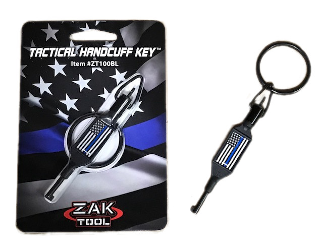 Zak Tool  Swivel Handcuff  Key - Thin Blue Line