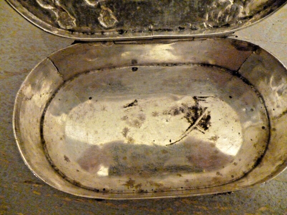 Antique Unique Continental Silver Highly Decorated Presentation Box C 1920's